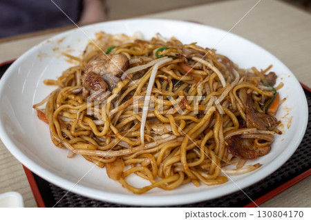 我在日本兵庫縣相生市吃到的美味醬汁炒麵 130804170