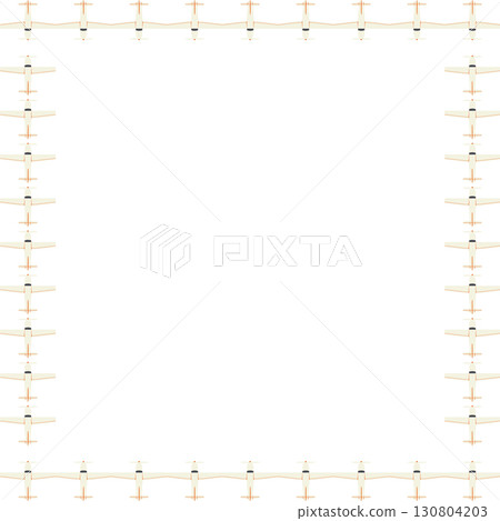 Plane frame. Aeroplane vector simple template empty space for your text. Airplane 130804203