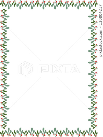 Plant branches mistletoe frame. Christmas plants empty frame box. Holy tree leaves. Plant branches mistletoe frame. Christmas plants empty frame box. Holy tree leaves. 130804217
