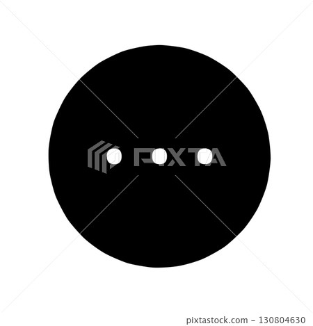 由三個水平對齊的點組成的簡單單色選單圖標 130804630