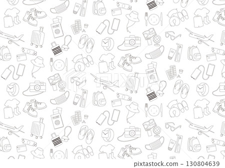 Travel goods wallpaper line drawing 130804639