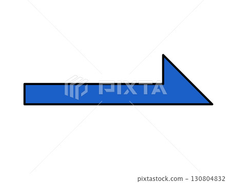 Rightward blue half arrow (long) Rightward blue half arrow (long) 130804832