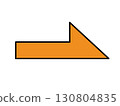 Rightward orange half-arrow 130804835