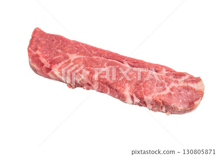 Raw Tri Tip Steak from Black Angus beef meat isolated on white background 130805871