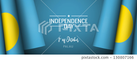 Palau independence day vector banner, greeting card Palau independence day vector banner, greeting card 130807166