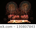 利根川夜空中綻放的煙火 130807843