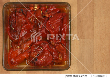 Roasted red Macedonian peppers 130808062