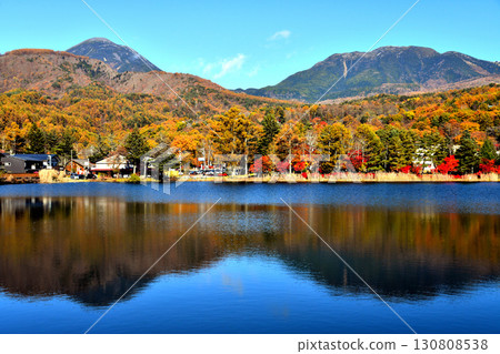 View of the North Yatsugatake Mountains from Lake Tateshina (Chino City, Nagano Prefecture) [November 2024] 130808538