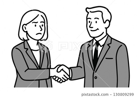 商務握手插畫 15 130809299