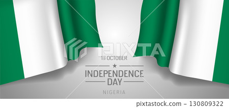 Nigeria happy independence day greeting card, banner with template text vector illustration Nigeria happy independence day greeting card, banner with template text vector illustration 130809322