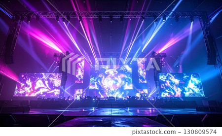 Illuminated event venue 130809574