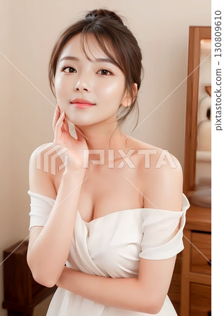 有美麗的皮膚的小姐 有美麗的皮膚的小姐 130809610