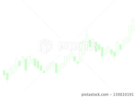 股票圖表插圖,黃綠色粉彩,白色背景,向量png透明 130810191