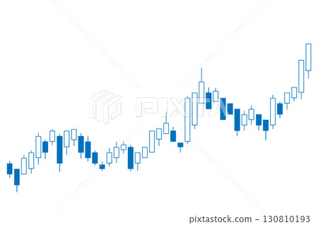 Stock chart illustration, blue, white background, vector png transparent 130810193