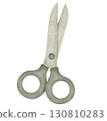 scissors cartoon watercolor 130810283