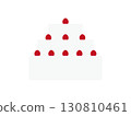 Illustration of a whole cake (strawberry) icon 130810461