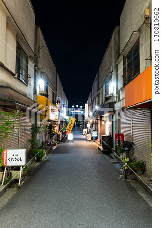 Around Tsutsujigaoka Station on the Keio Line at night. Walking through Fujimi-gai, Nishitsutsujigaoka, Chofu City, Tokyo. Around Tsutsujigaoka Station on the Keio Line at night. Walking through Fujimi-gai, Nishitsutsujigaoka, Chofu City, Tokyo. 130810662