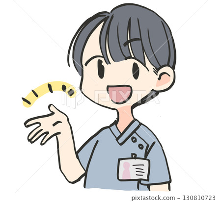 男醫護人員進行指導 男醫護人員進行指導 130810723