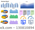 A set of graph oie chart and clipart for business report  130810894