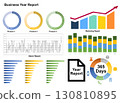 A set of graph oie chart and clipart for business report  130810895