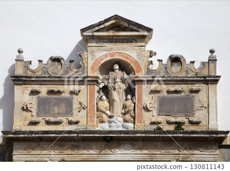 Church of St. Peter in Obidos, Portugal showcasing intricate stonework and sculpture Church of St. Peter in Obidos, Portugal showcasing intricate stonework and sculpture 130811143