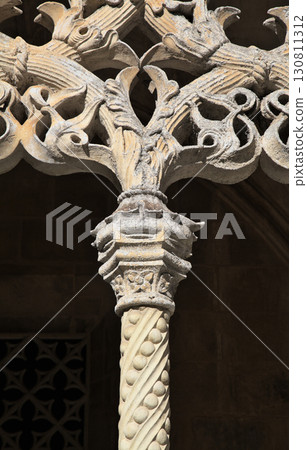 Intricate architecture of Batalha Monastery in Portugal, a UNESCO World Heritage site 130811312