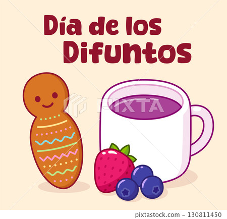 Cute Guagua de pan and Colada morada drawing Cute Guagua de pan and Colada morada drawing 130811450