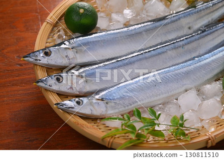Autumn saury, Pacific saury, pacific saury, food image, fresh fish, autumn flavors, sudachi. Autumn saury, Pacific saury, pacific saury, food image, fresh fish, autumn flavors, sudachi. 130811510