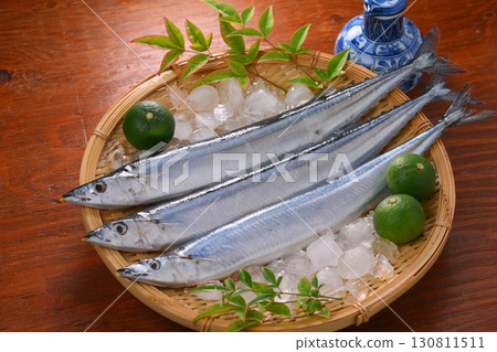 Autumn saury, Pacific saury, pacific saury, food image, fresh fish, autumn flavors, sudachi. Autumn saury, Pacific saury, pacific saury, food image, fresh fish, autumn flavors, sudachi. 130811511