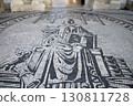 Coimbra, Portugal - April 3, 2017 - Mosaic art of Athena Minerva at Coimbra University, Portugal 130811728