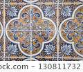 Detailed azulejo tiles showcasing intricate designs from Portugal 130811732
