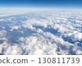 Clouds and blue sky, view from airplane 130811739