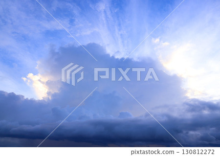 Typhoon outer band clouds and approaching cumulonimbus clouds 130812272