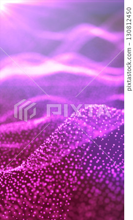 Soft glowing pink particles forming a wavy terrain with light flares and smooth gradients Soft glowing pink particles forming a wavy terrain with light flares and smooth gradients 130812450