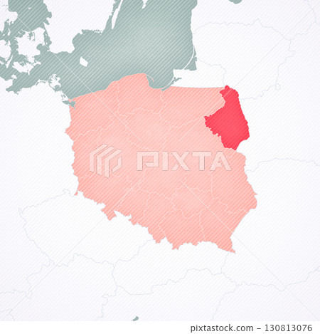 Map of Poland - Podlaskie 130813076