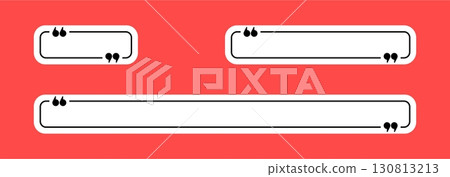 Quotes in rectangle linear shape vector design Quotes in rectangle linear shape vector design 130813213