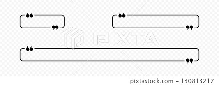 Quotes in rectangle linear shape vector design Quotes in rectangle linear shape vector design 130813217
