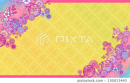 日式花框背景 130813443