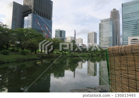 Skyscrapers seen from the Kyu-Shiba Rikyu Gardens 130813493