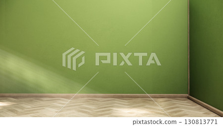 Empty - Clean green modern room japanese style.3D rendering Empty - Clean green modern room japanese style.3D rendering 130813771