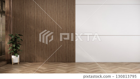Scandinavian empty room designed to have a Japanese feel, Mock up modern japandi room.3D rendering Scandinavian empty room designed to have a Japanese feel, Mock up modern japandi room.3D rendering 130813795