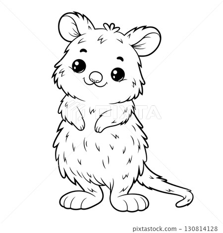 Doodle Vector Illustration of a Quokka in Cartoon Style Doodle Vector Illustration of a Quokka in Cartoon Style 130814128