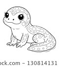 Doodle Vector Illustration of a Newt in Cartoon Style 130814131