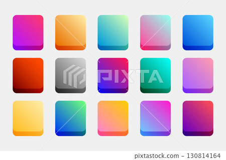 set of colorful gradient palette backdrop for UI/UX app 130814164
