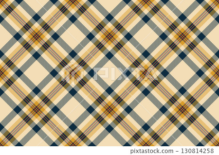 Seamless tartan pattern in warm, autumnal tones. A classic check ideal for textile design, backgrounds, and evoking a cozy, traditional feel. Versatile, elegant texture. 130814258