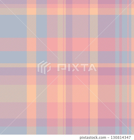 Baby tartan fabric texture, stitch check seamless background. Fashionable pattern textile vector plaid in pastel and red colors. Baby tartan fabric texture, stitch check seamless background. Fashionable pattern textile vector plaid in pastel and red colors. 130814347