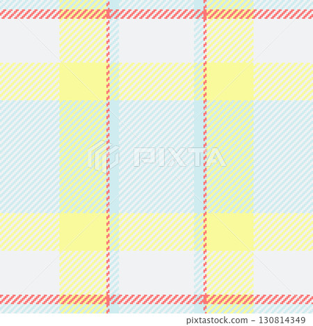 Cutout background vector check, manufacture textile pattern fabric. Teen tartan texture seamless plaid in white and light colors. 130814349