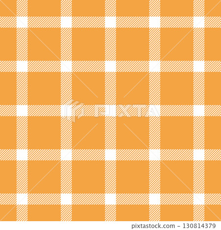 Checking textile background plaid, suit vector pattern tartan. Comfortable seamless texture check fabric in orange and white colors. Checking textile background plaid, suit vector pattern tartan. Comfortable seamless texture check fabric in orange and white colors. 130814379