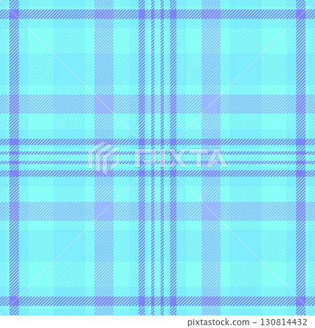 Endless pattern seamless vector, sea background fabric check. Household textile tartan texture plaid in teal and cyan colors. Endless pattern seamless vector, sea background fabric check. Household textile tartan texture plaid in teal and cyan colors. 130814432
