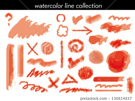 Watercolor icon set 130814837